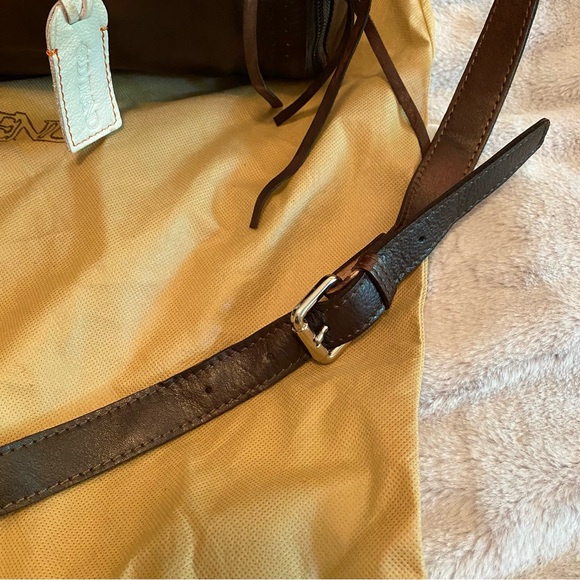 Old Trend hand painted ombre satchel in dark brown - Picture 15 of 16